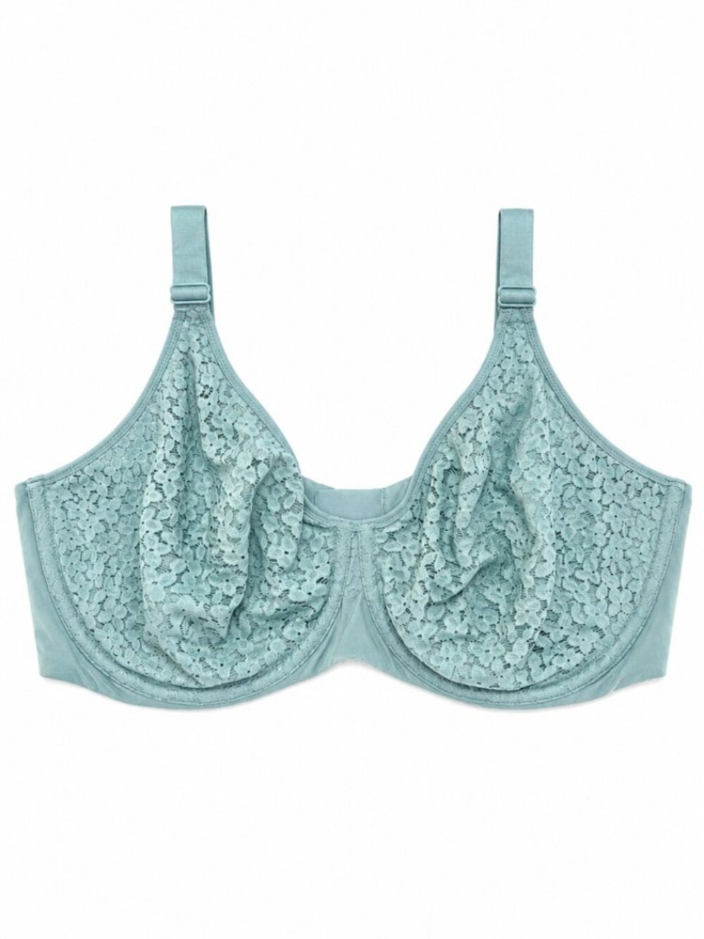 Chantelle Norah Comfort Underwire Bra 40D Blue Lace Full Coverage 13F1